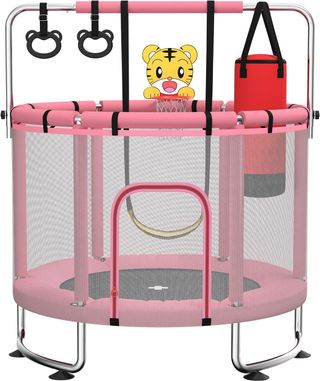 Trampolino per bambini da 140 cm rosa