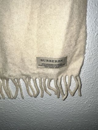 Bufanda Burberry Marrón y Crema