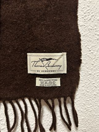 Bufanda Burberry Marrón y Crema