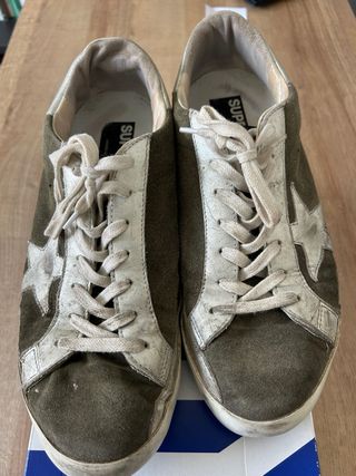 Golden Goose Verdes Estrella Plateada.