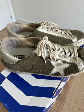 Golden Goose Verdes Estrella Plateada.