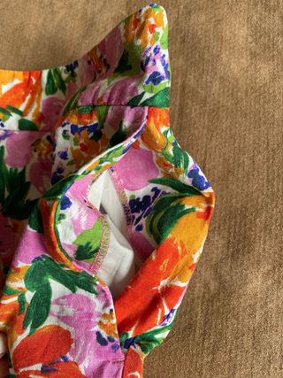 Shorts Zara Estampado Floral Tiro Alto Talla L