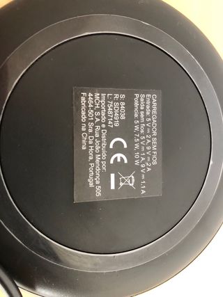 Cargador Inalámbrico Móvil USB Negro