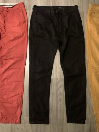 4 pantalones hombre T.42 Zara, Lefties, Pull&Bear