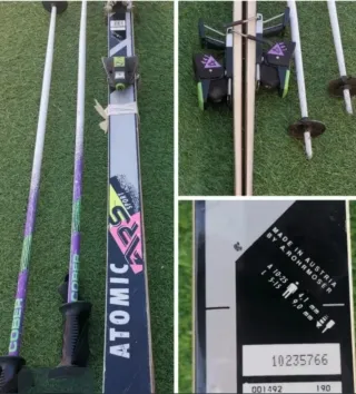 Equipo de esquí: Chaquetas, fijaciones y palos