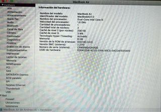 MacBook Air 13 2017 Plata