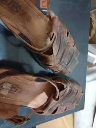 Sandalias de piel marrones de hombre