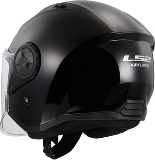 Casco Jet LS2 OF616 Negro Brillo