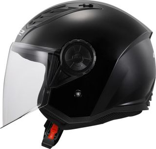 Casco Jet LS2 OF616 Negro Brillo