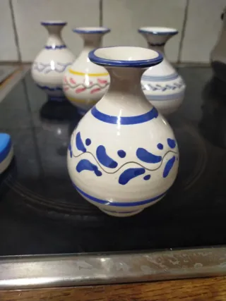 Conjunto 4 jarrones cerámica