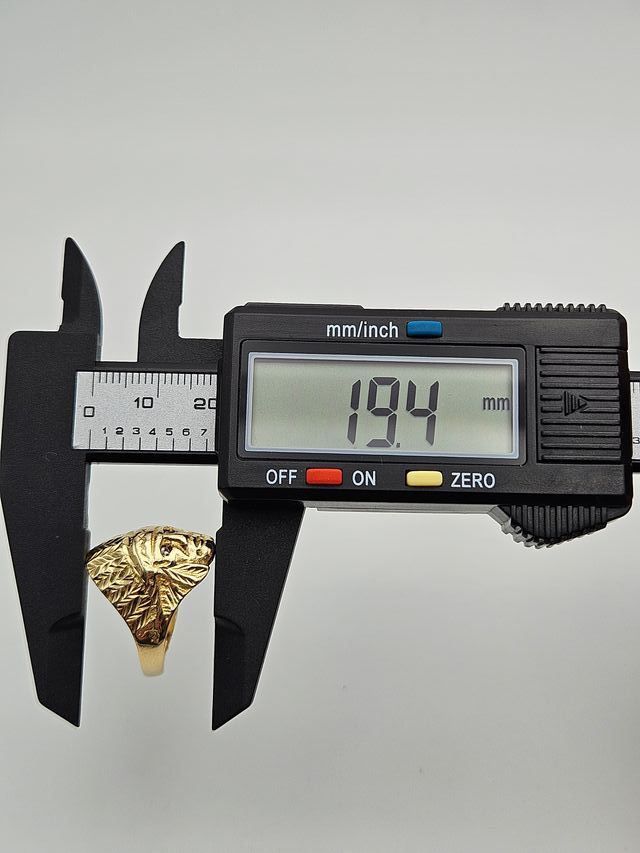 Anillo de Oro 18K, Indio, Cacique, 8,02gr, T-22
