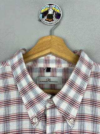 Camisa Carolina Herrera de cuadros manga larga