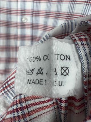 Camisa Carolina Herrera de cuadros manga larga