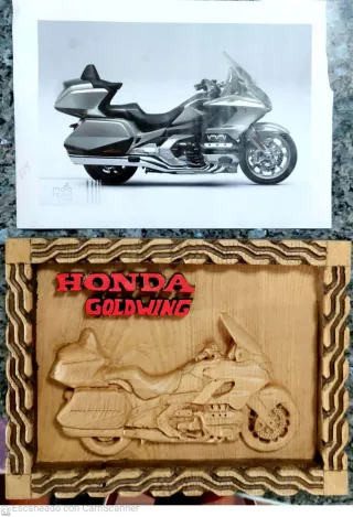Talla en relieve Honda Goldwing
