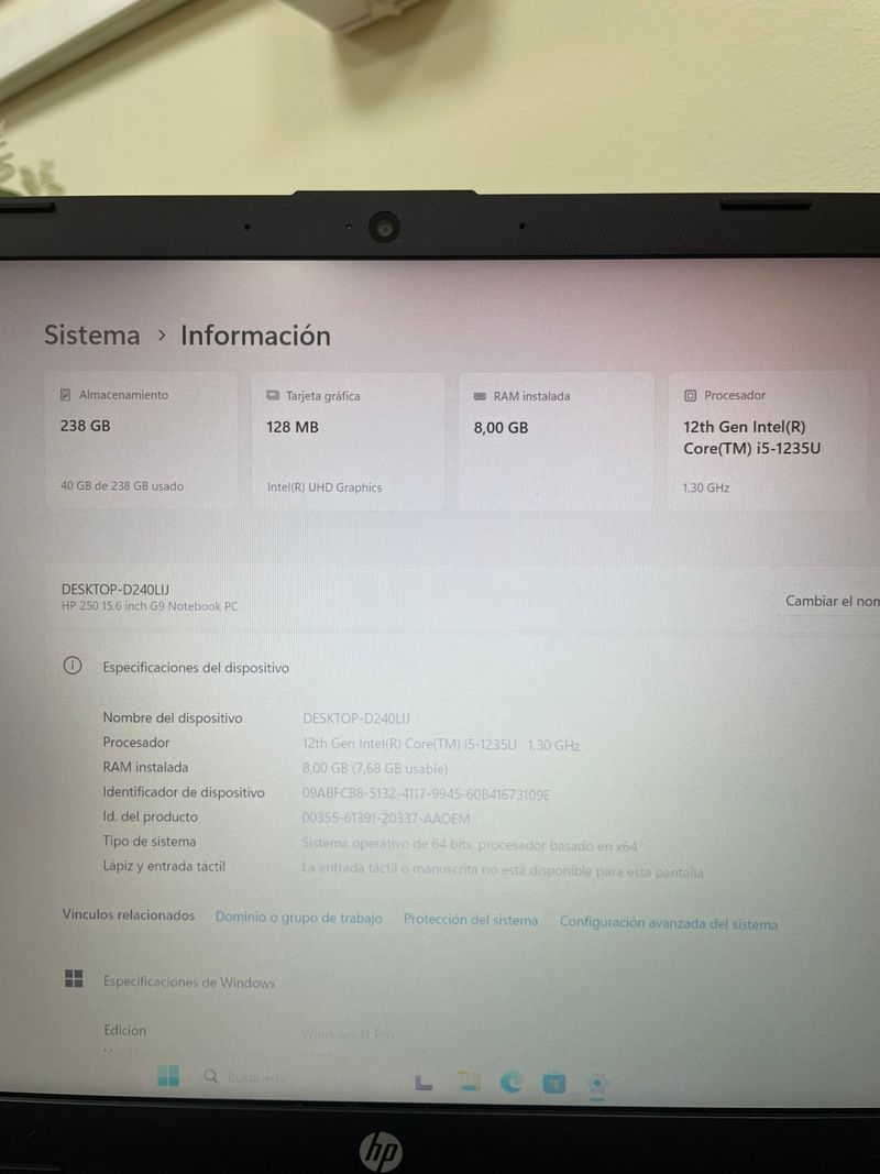 HP 250 G9 I5-12 Gen -104774- afbeelding 5