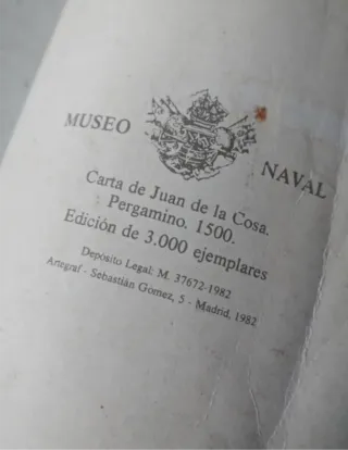Facsímil Carta Náutica Juan de la Cosa 1500