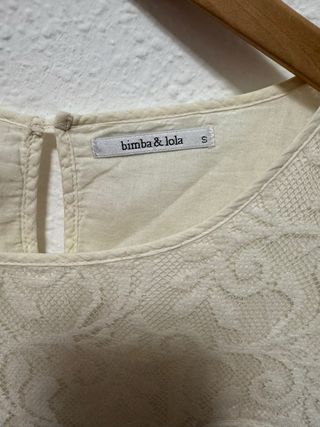 Blusa Bimba y Lola encaje beige