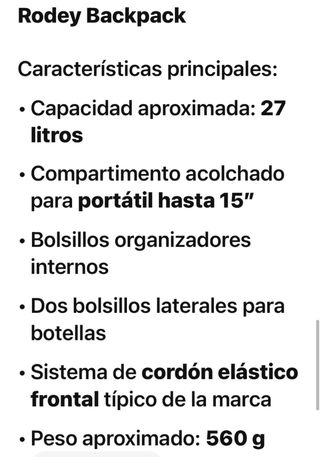 The North Face Rodey Mochila Negra (27L)