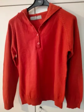 Zara t-shirt con Cappuccio Arancione Taglia L