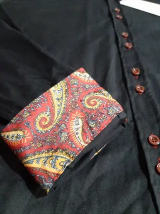 Camisa Negra Hombre Estampado