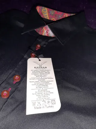 Camisa Negra Hombre Estampado