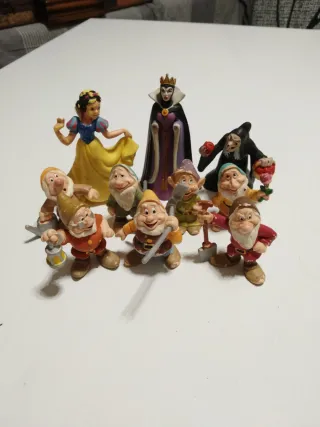 Lote Muñecos Goma Disney Blancanieves