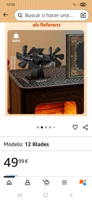 Ventilador para chimenea Stovefan