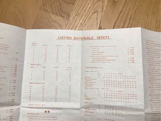 Listino prodotti Scout ASCI 1970