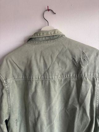 Chaqueta Zara Talla M Desgastada Verde