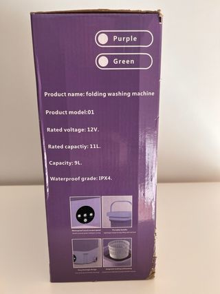 Lavadora Eléctrica Plegable Morada