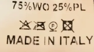 Cappotto lana bouclé tg.44 blu/grigio