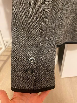 Americana mujer gris y negra Talla M