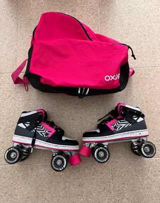 Patines Oxelo Talla 40 + Bolso Rosa