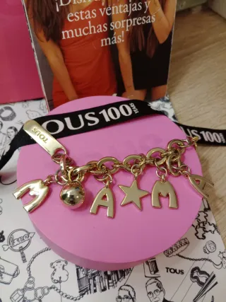 Llavero Charm Tous Dorado