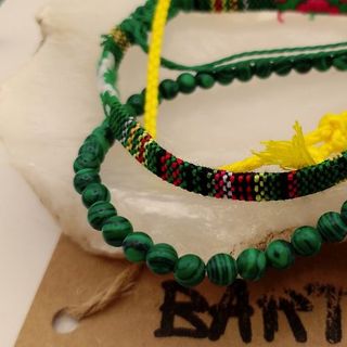 Pulseras T357 Hombre Piedra y Algodón