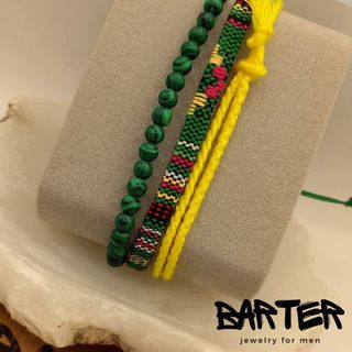 Pulseras T357 Hombre Piedra y Algodón