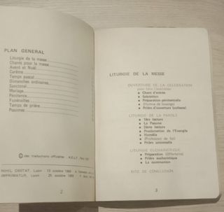 ANTIGUO LIBRO MISAL EN FRANCÉS