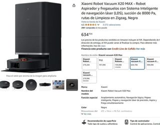 Xiaomi X20 MAX - Robot Aspirador y fregasuelos