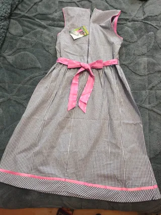 Isar Trachten Dirndl Niña Rosa/Azul