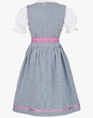 Isar Trachten Dirndl Niña Rosa/Azul