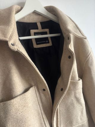 Abrigo Hombre Bershka Beige Talla M