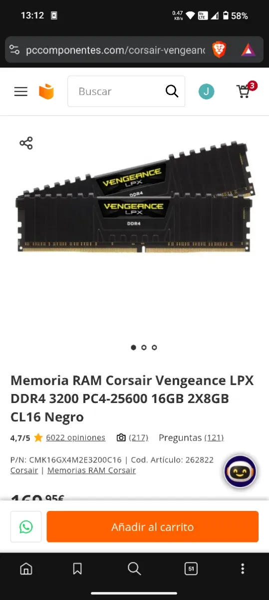 Corsair Vengeance LPX DDR4 16GB (2x8GB) 3600MHz afbeelding 4