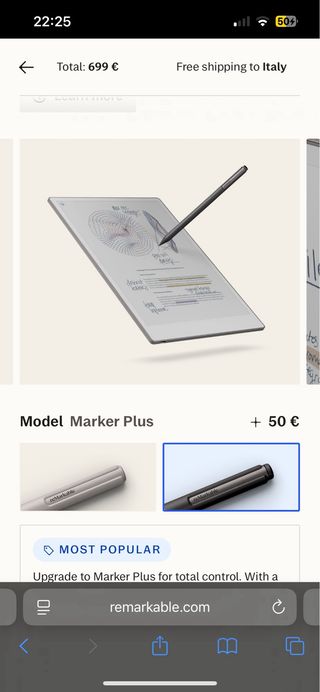 Remarkable Paper Pro + Marker Plus( NUOVO )