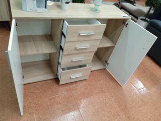OFERTON DE COMODA APARADOR 2 PUERTAS 4 CAJONES