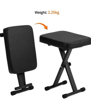 Banqueta Plegable Ajustable Negra