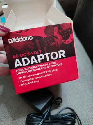 Adaptador Corriente D'Addario 9V AC-DC