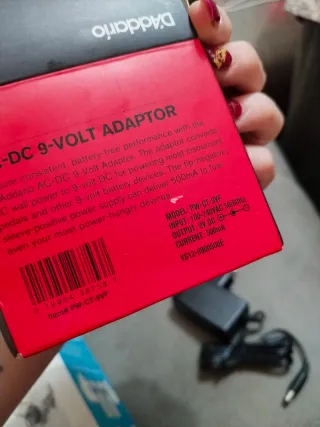 Adaptador Corriente D'Addario 9V AC-DC