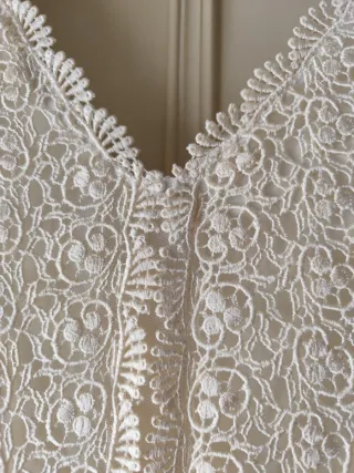 Vestido de Novia GUIPUR Manga francesa