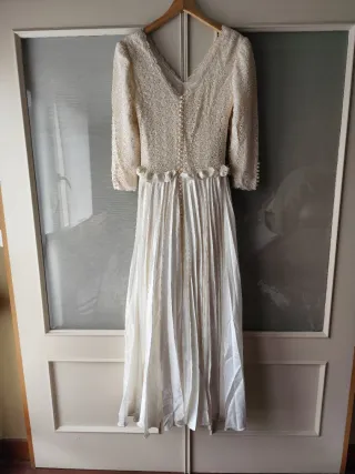 Vestido de Novia GUIPUR Manga francesa