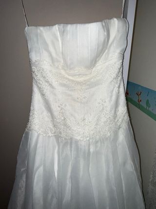 Vestido de Novia Talla 44 Organza